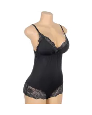 SUBBLIME - TEDDY DÉTAIL DENTELLE FLORALE NOIR L/XL