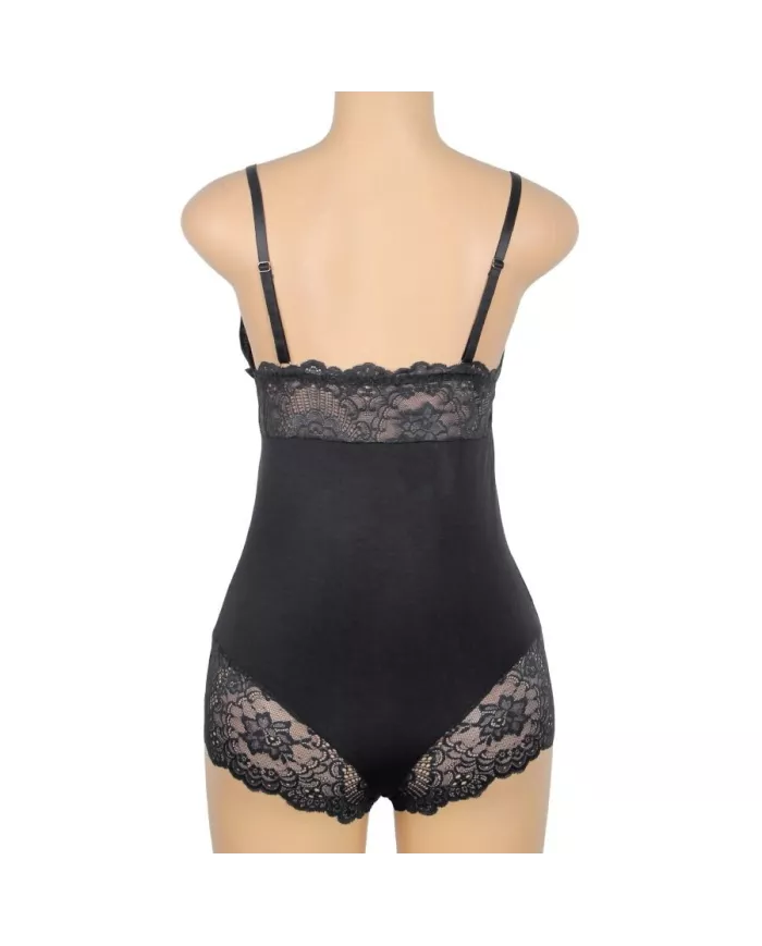 SUBBLIME - TEDDY DÉTAIL DENTELLE FLORALE NOIR L/XL