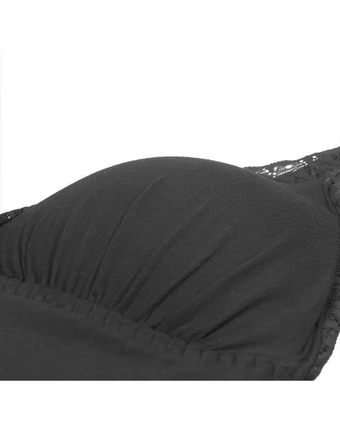 SUBBLIME - TEDDY DÉTAIL DENTELLE FLORALE NOIR L/XL