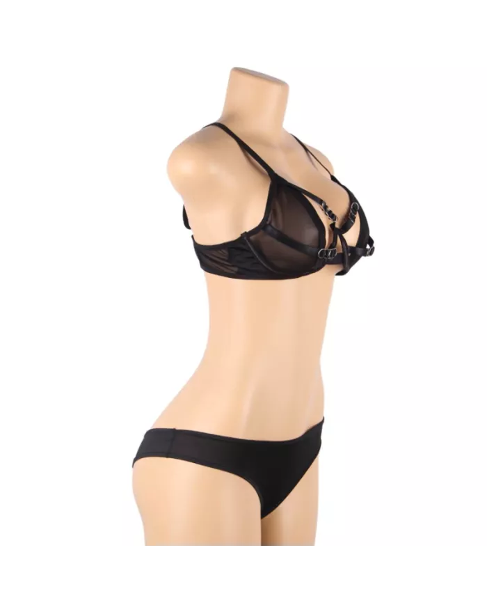 SUBBLIME - ENSEMBLE DEUX PIÈCES DE SOUTIEN-GORGE TRANSPARENT ET BANDES S/M SUBBLIME - ENSEMBLE DEUX PIÈCES DE SOUTIEN-GORGE TRANSPARENT ET BANDES S/M