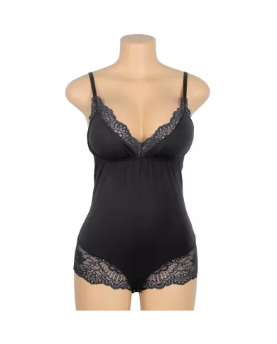 SUBBLIME - TEDDY DÉTAIL DENTELLE FLORALE NOIR S/M