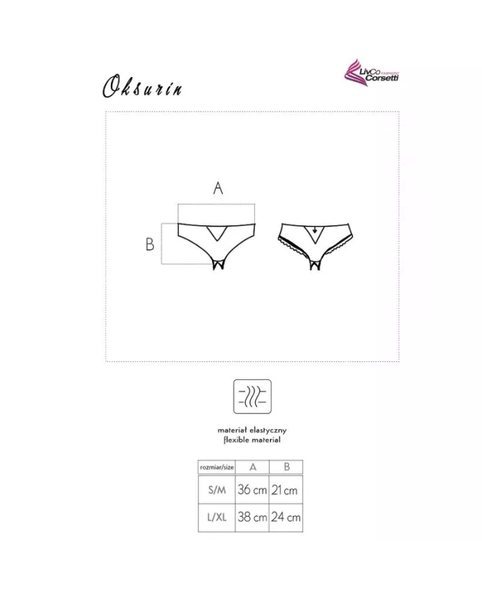 LIVCO CORSETTI FASHION - CULOTTE OKSURIN SANS CROTCHLESS NOIR