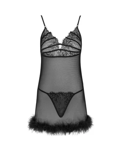LIVCO CORSETTI FASHION - ENSEMBLE ZERUNAM BABYDOLL + STRING NOIR