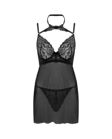 LIVCO CORSETTI FASHION - ENSEMBLE BINELLA BABYDOLL + THONG NOIR