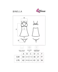 LIVCO CORSETTI FASHION - ENSEMBLE BINELLA BABYDOLL + THONG NOIR