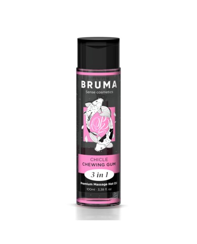 BRUMA - HUILE DE MASSAGE PREMIUM EFFET CHALEUR SAVEUR GOMME 3 EN 1 - 100 ML
