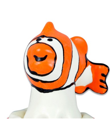 CONDOMERIE - PRÉSERVATIFS FANTAISIE PEINTS À LA MAIN POISSON ORANGE