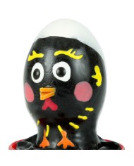 CONDOMERIE - PRÉSERVATIFS FANTAISIE PEINTS À LA MAIN POULET NOIR