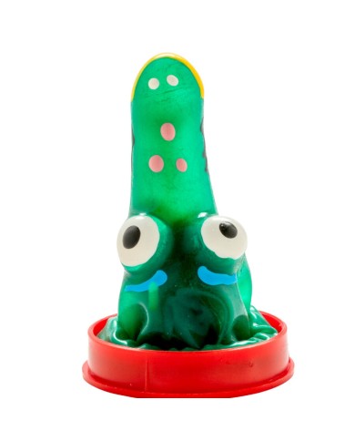 CONDOMERIE - PRÉSERVATIFS FANTAISIE PEINTS À LA MAIN MODÈLE CROCODILE 1
