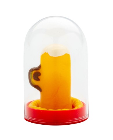 CONDOMERIE - PRÉSERVATIFS FANTAISIE PEINTS À LA MAIN VERRE DE BIÈRE