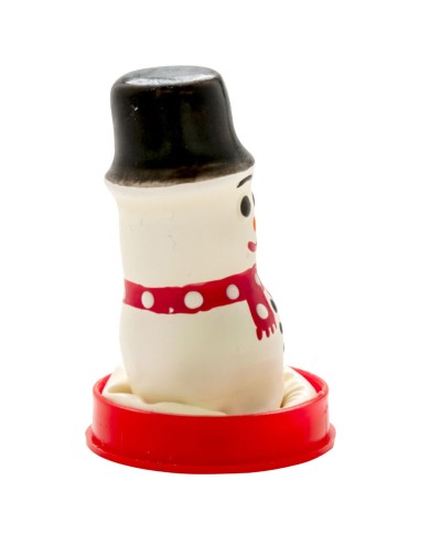 CONDOMERIE - PRÉSERVATIFS FANTAISIE PEINTS À LA MAIN BONHOMME DE NEIGE