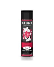 BRUMA - HUILE DE MASSAGE PREMIUM EFFET CHALEUR SAVEUR FRAISE 3 EN 1 - 100 ML