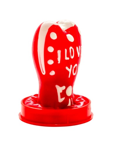 CONDOMERIE - PRÉSERVATIFS FANTAISIE PEINTS À LA MAIN EN FORME DE CŒUR - JE T'AIME MODÈLE 1