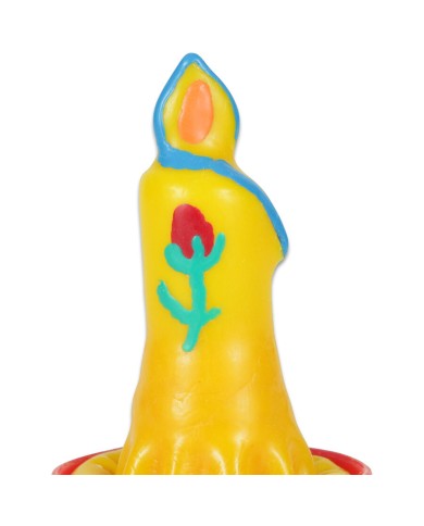 CONDOMERIE - BOUGIE PRÉSERVATIF FANTAISIE PEINTE À LA MAIN