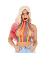 LEG AVENUE - HAUT EN FILET MULTICOLORE