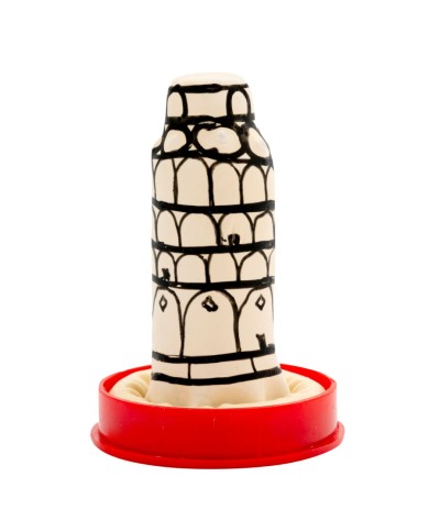 CONDOMERIE - PRÉSERVATIFS FANTAISIE PEINTS À LA MAIN TOUR DE PISE