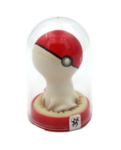CONDOMERIE - PRÉSERVATIFS FANTAISIE PEINTS À LA MAIN POKEBALL ROUGE-BLANC
