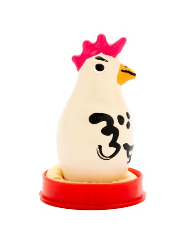 CONDOMERIE - PRÉSERVATIFS FANTAISIE PEINTS À LA MAIN COQ COCKY