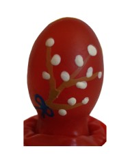 CONDOMERIE - PRÉSERVATIFS FANTAISIE PEINTS À LA MAIN ŒUF DE PÂQUES ROUGE