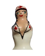 CONDOMERIE - PRÉSERVATIFS FANTAISIE PEINTS À LA MAIN INFIRMIÈRE BLONDE