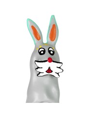 CONDOMERIE - PRÉSERVATIFS FANTAISIE PEINTS À LA MAIN EN FORME DE LAPIN XL