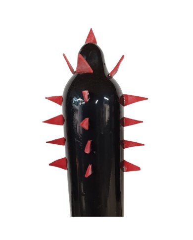 CONDOMERIE - PRÉSERVATIFS FANTAISIE PEINTS À LA MAIN CACTUS NOIR XL
