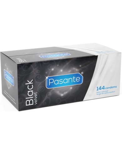 PASANTE - PRÉSERVATIFS EN VELOURS NOIR BOÎTE 144 UNITÉS
