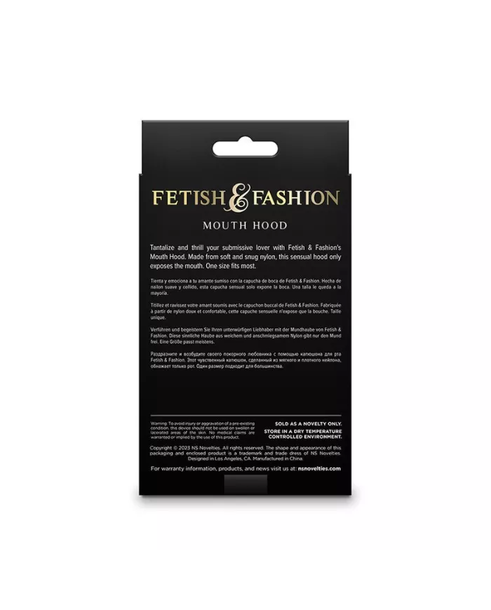 NS NOVELTIES - FETISH & FASHION CAGOULE BOUCHE NYLON NOIR