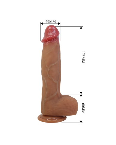 PRETTY LOVE - ORTON GODEMICHET RÉALISTE AVEC VENTOUSE 23,5 CM -Ø- 4,9 CM