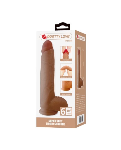 PRETTY LOVE - MENDEL GODEMICHET RÉALISTE AVEC VENTOUSE 25,5 CM -Ø- 5,6 CM