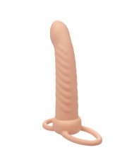 CALEXOTICS - MAXX DOUBLE PÉNÉTRATEUR NERVURÉ 10 VIBRATIONS FLESH