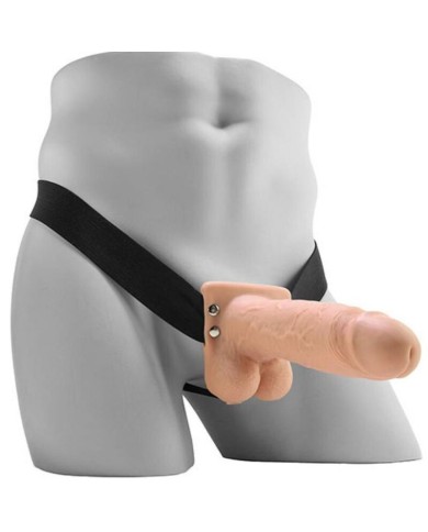 FETISH FANTASY SERIES - GODEMICHET VIBRANT Creux RÉALISTE AVEC BOULES 17,8 CM