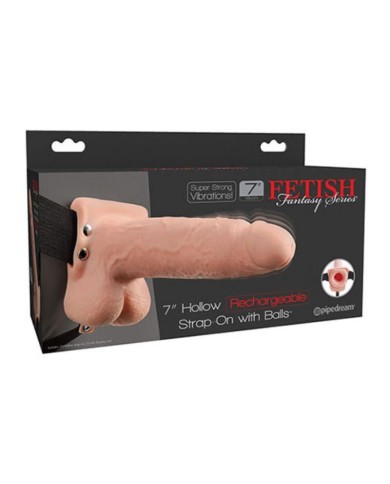 FETISH FANTASY SERIES - GODEMICHET VIBRANT Creux RÉALISTE AVEC BOULES 17,8 CM