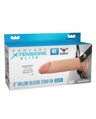 FANTASY X-TENSIONS ELITE - STRAP-ON EN SILICONE CREUX DE 15,2 CM