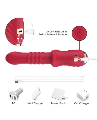 ARMONY - POINT A DILDO VIBRATEUR STIMULANT ROUGE