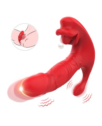 ARMONY - VIBRATEUR ANAL CULOTTE STIMULATEUR POINT C ET G TÉLÉCOMMANDE ROUGE