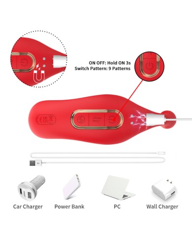ARMONY - VIBRATEUR ANAL CULOTTE STIMULATEUR POINT C ET G TÉLÉCOMMANDE ROUGE