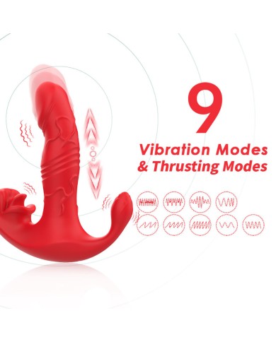 ARMONY - VIBRATEUR ANAL CULOTTE STIMULATEUR POINT C ET G TÉLÉCOMMANDE ROUGE