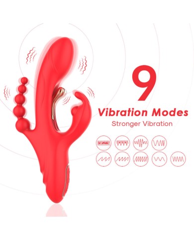 ARMONY - STIMULATEUR DE POINT G ET DE CLITORIS VIBRATEUR ROUGE