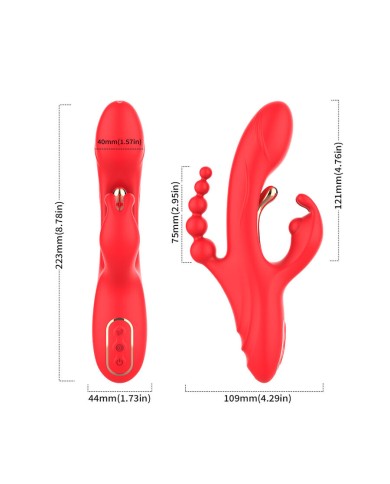 ARMONY - STIMULATEUR DE POINT G ET DE CLITORIS VIBRATEUR ROUGE