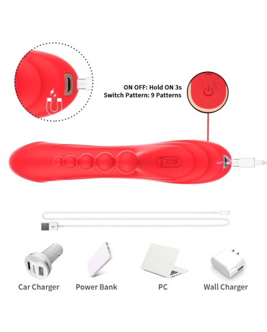 ARMONY - STIMULATEUR DE POINT G ET DE CLITORIS VIBRATEUR ROUGE