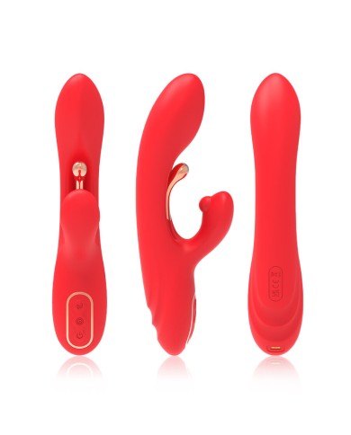 ARMONY - VIBRATEUR STIMULATEUR POINT G ET CLITORIS AVEC LANGUE OSCILLANTE ROUGE