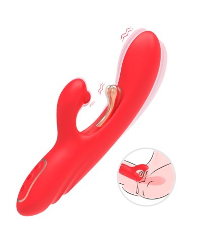 ARMONY - VIBRATEUR STIMULATEUR POINT G ET CLITORIS AVEC LANGUE OSCILLANTE ROUGE