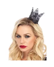 LEG AVENUE - MINI COURONNE EN FILIGRANE MÉTAL NOIR