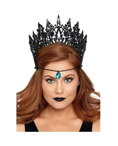 LEG AVENUE - COURONNE AVEC PAILLETTES ET BIJOUX NOIR