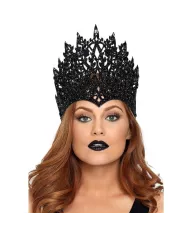 LEG AVENUE - COURONNE AVEC PAILLETTES ET BIJOUX NOIR