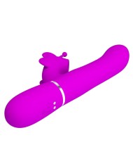 PRETTY LOVE - VIBRATEUR MULTIFONCTION LAPIN 4 EN 1 PAPILLON FUCHSIA