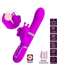 PRETTY LOVE - VIBRATEUR MULTIFONCTION LAPIN 4 EN 1 PAPILLON FUCHSIA