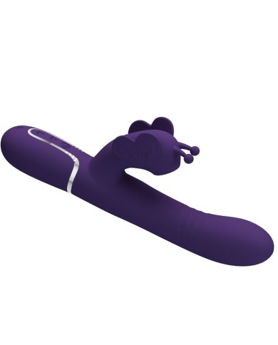 PRETTY LOVE - VIBRATEUR MULTIFONCTION LAPIN 4 EN 1 PAPILLON VIOLET