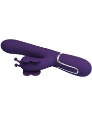 PRETTY LOVE - VIBRATEUR MULTIFONCTION LAPIN 4 EN 1 PAPILLON VIOLET